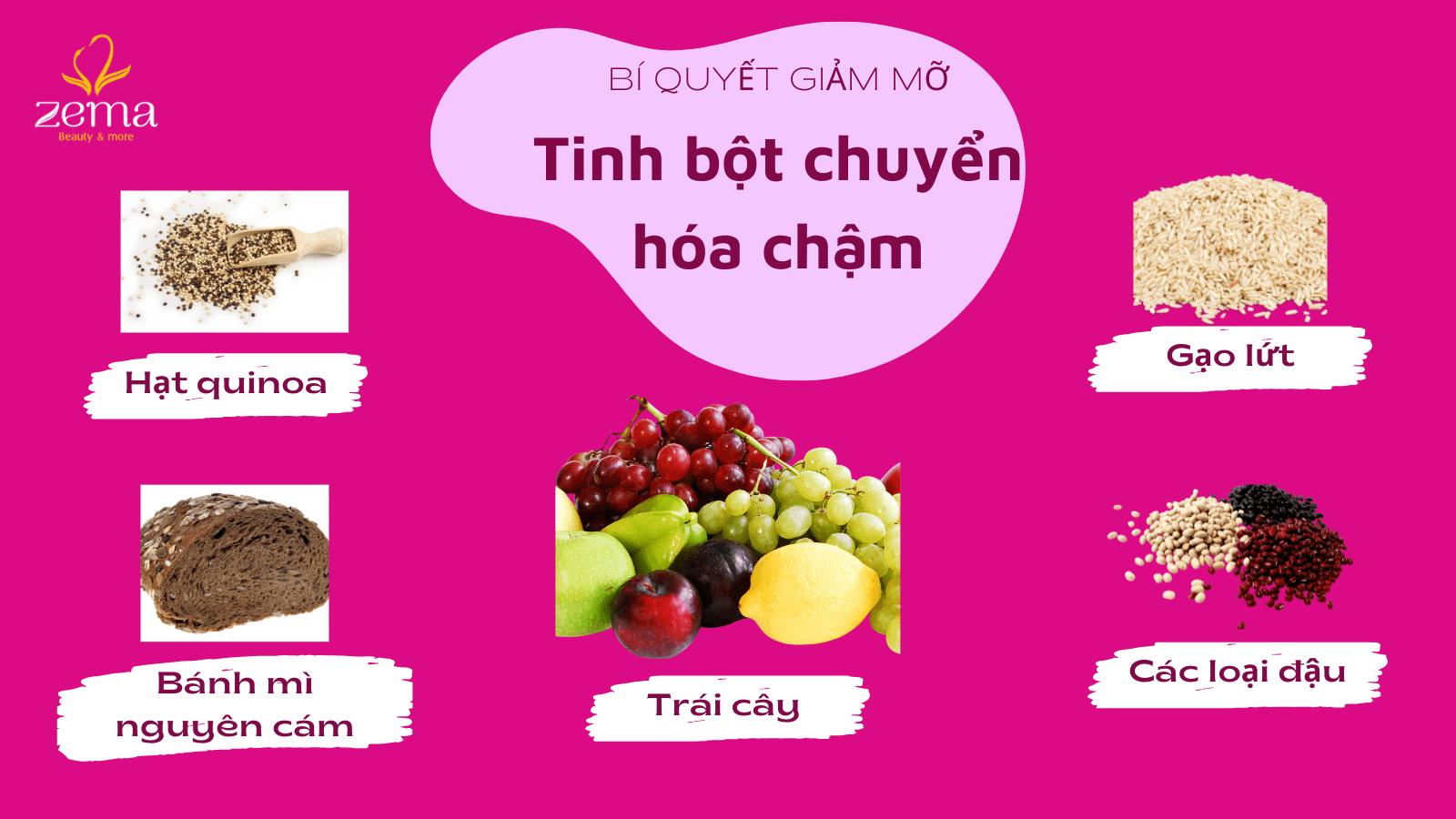 List thực phẩm chứa tinh bột chuyển hóa chậm tốt cho người giảm cân